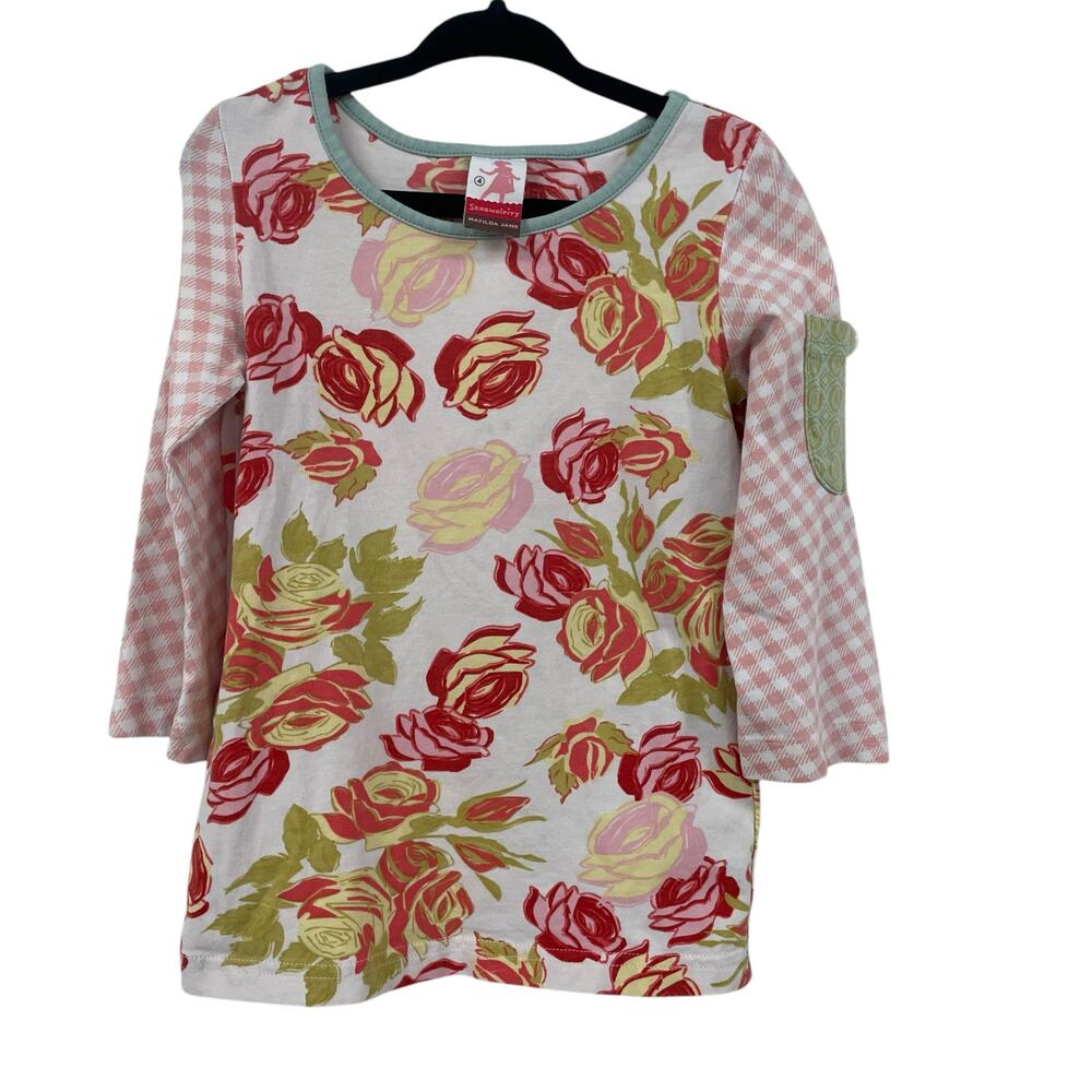 Matilda Jane Serendipity Floral My Rose Bud Long Sleeve Top Girls 4